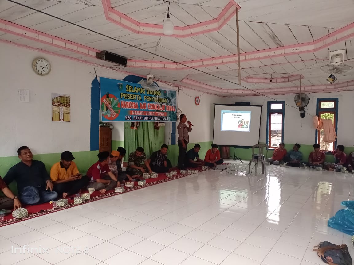 Pemnag Nagari Binjai Tapan, Gelar Sosialisasi Bahaya Narkoba dan Kenakalan Remaja 