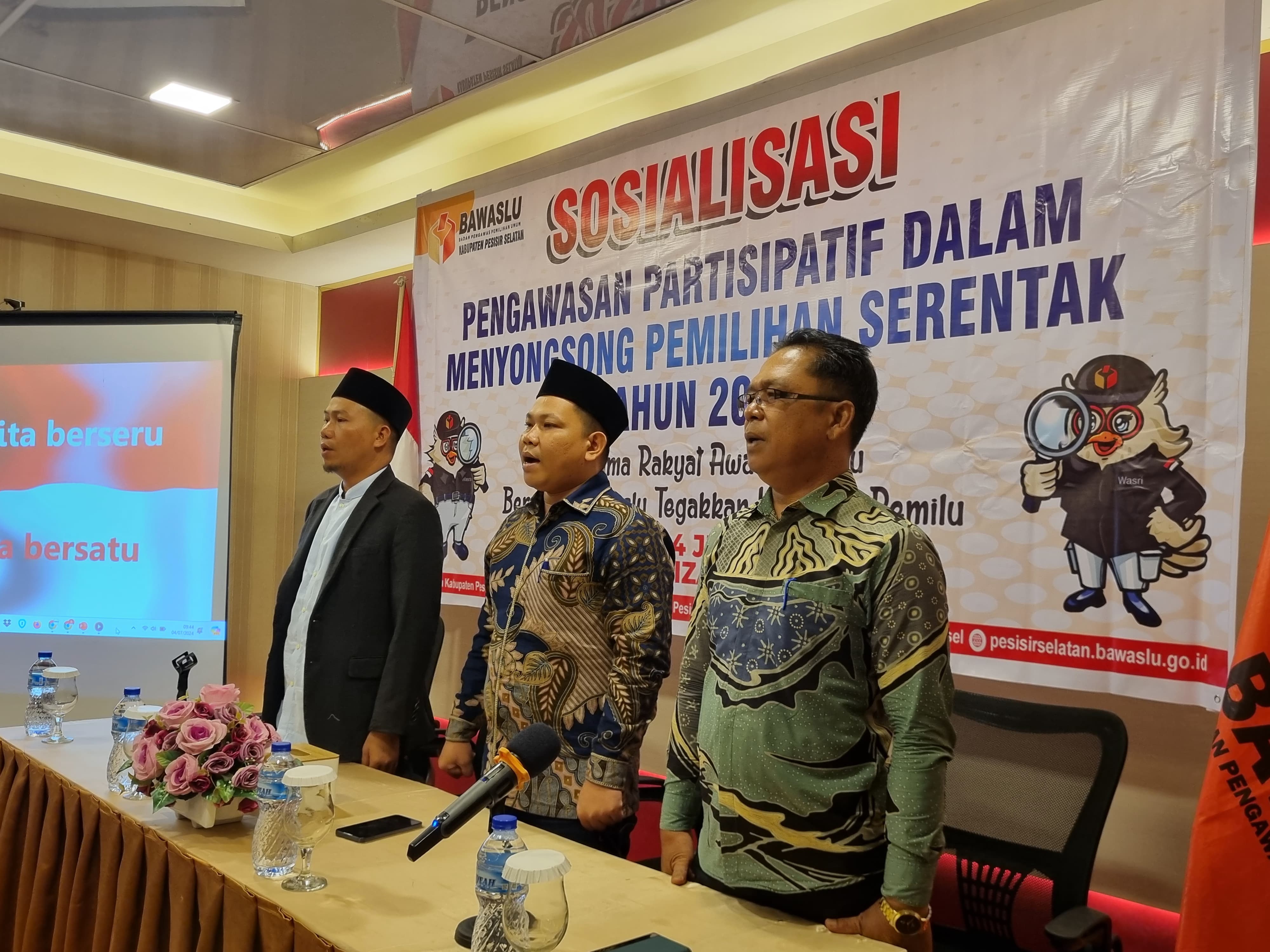 Pastikan Hak Pilih Masuk DPT, Bawaslu Pessel Gelar Sosialisasi Pengawasan Partisipatif Pilkada 2024