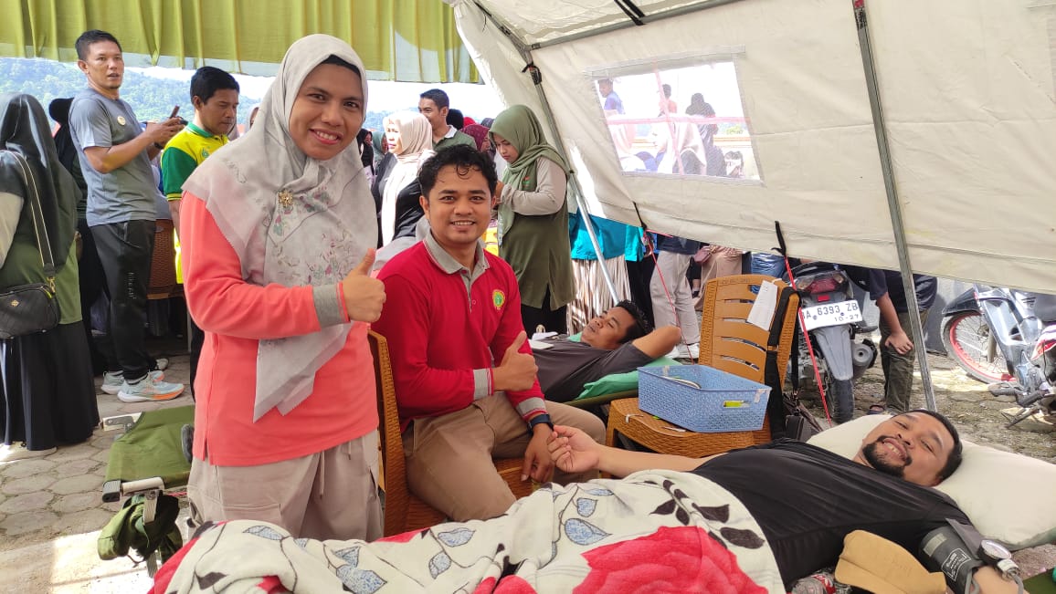 Donor Darah Warnai Car Free Day Pesisir Selatan, Warga Antusias Bantu Sesama