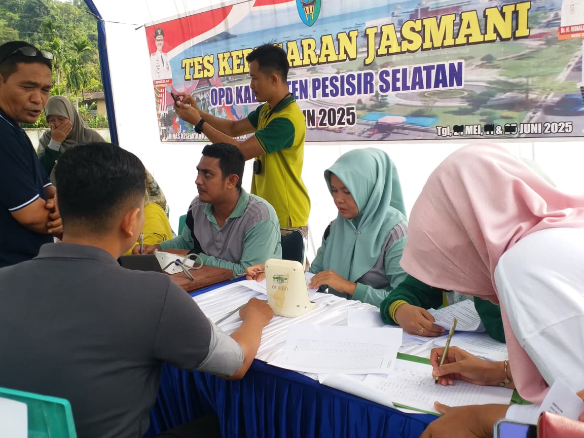 Tingkatkan Kesehatan Pegawai, Pemkab Pessel Gelar Tes Kebugaran Jasmani