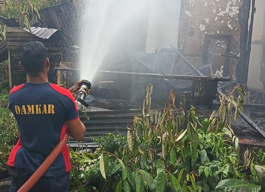 Kebakaran Hebat di Taratak Tangah Lumpo, Damkar Bergerak Cepat Selamatkan Permukiman Padat