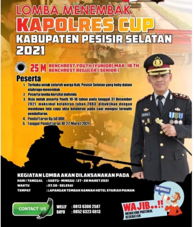 Kejuaraan Menembak Kapolres Cup Siap Digelar di Pesisir Selatan