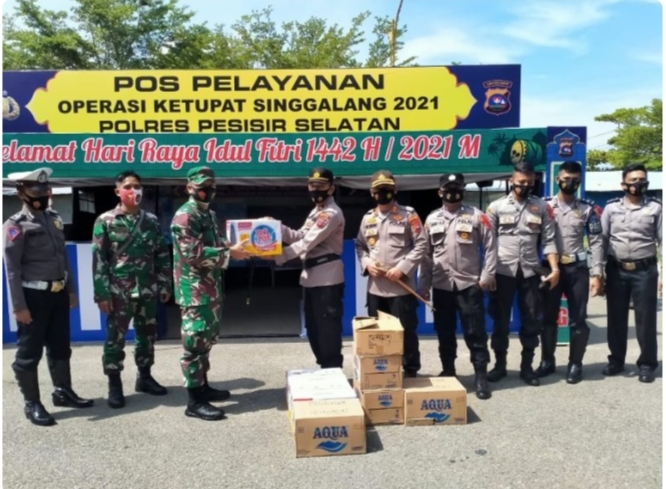 Kapolres Bersama Dandim 0311 Pessel, Cek Pos Pengamanan Ketupat Singgalang 2021 