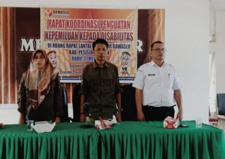 Bawaslu Pesisir Selatan Laksanakan Rakor Penguatan Kepemiluan Kepada Disabilitas 