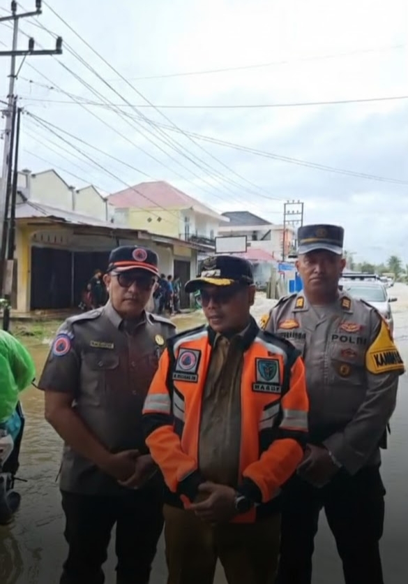 Wabup Pessel Tinjau Lokasi Banjir di Tarusan, Minta Warga Tetap Waspada