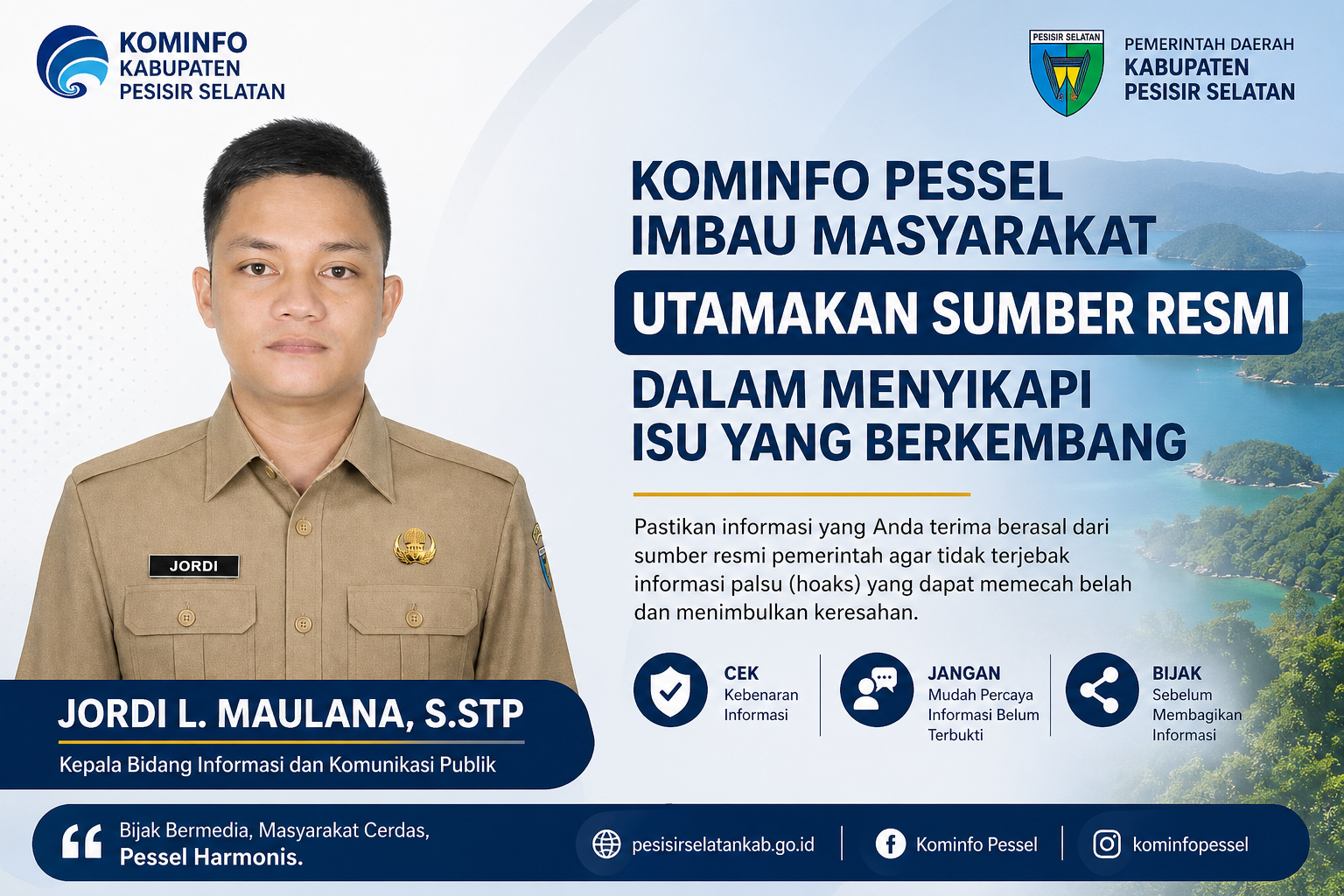 Kominfo Pessel Imbau Masyarakat Utamakan Sumber Resmi dalam Menyikapi Isu yang Berkembang