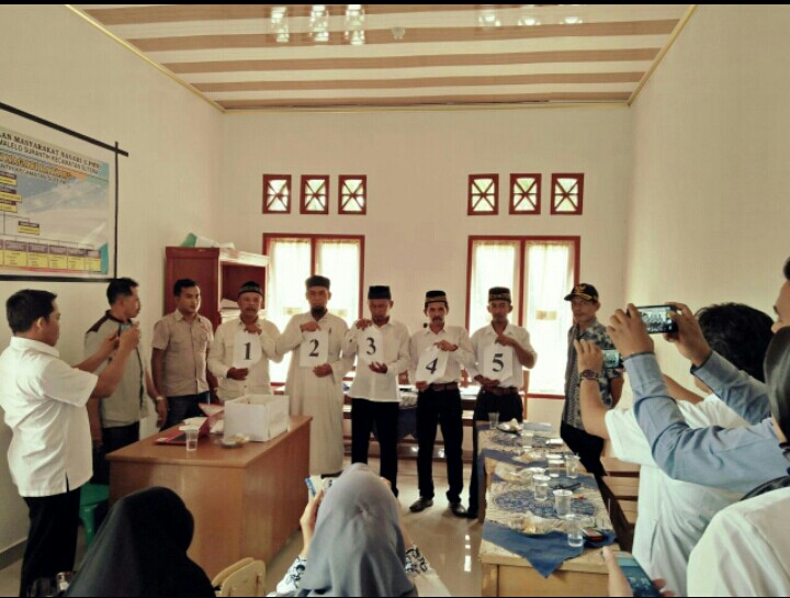 Pemilihan Nomor Urut Balon Wali Nagari di Rawang Gunuang Malelo, Kecamatan Sutera Berjalan Kondusif