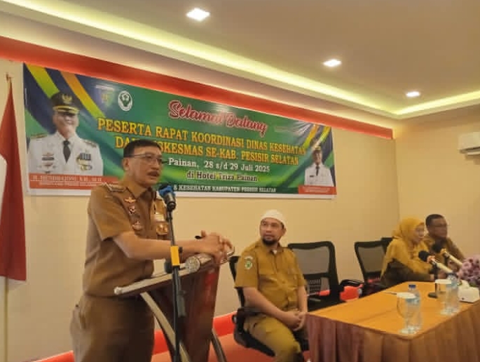 Bupati Pesisir Selatan Hadiri Rakor Dinas Kesehatan dan Puskesmas, Tekankan Kepemimpinan dan Pelayanan Bersih