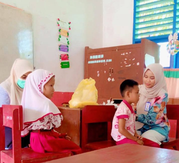 Puskesmas Ranah Ampek Hulu Tapan Gelar BIAS di Dua Sekolah Dasar