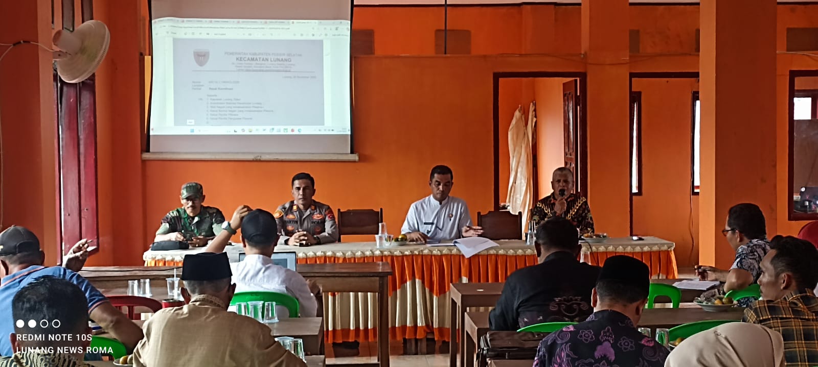 Kecamatan Lunang Gelar Rapat Koordinasi Persiapan Pilwana Serentak 2025
